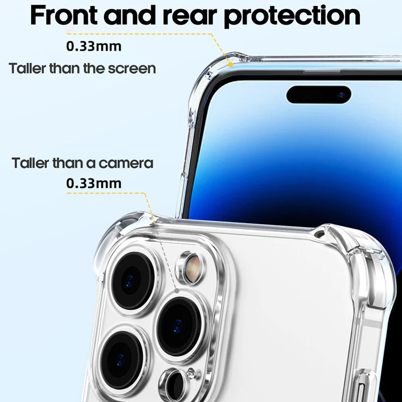 Luxury Clear Shockproof Case For iPhone