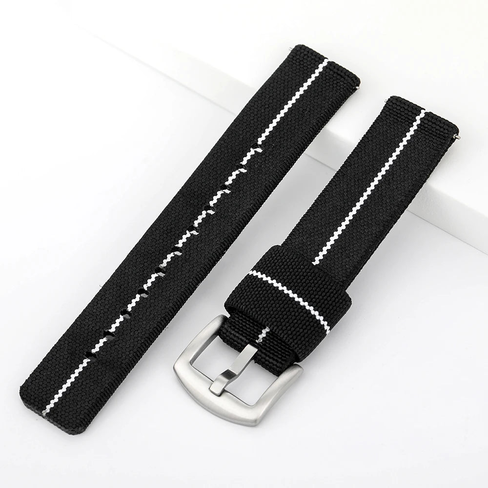 Nylon Watch Strap – 20mm/22mm for Seiko & Omega, Military Woven Elastic Fast Release Sport Wristband for Men