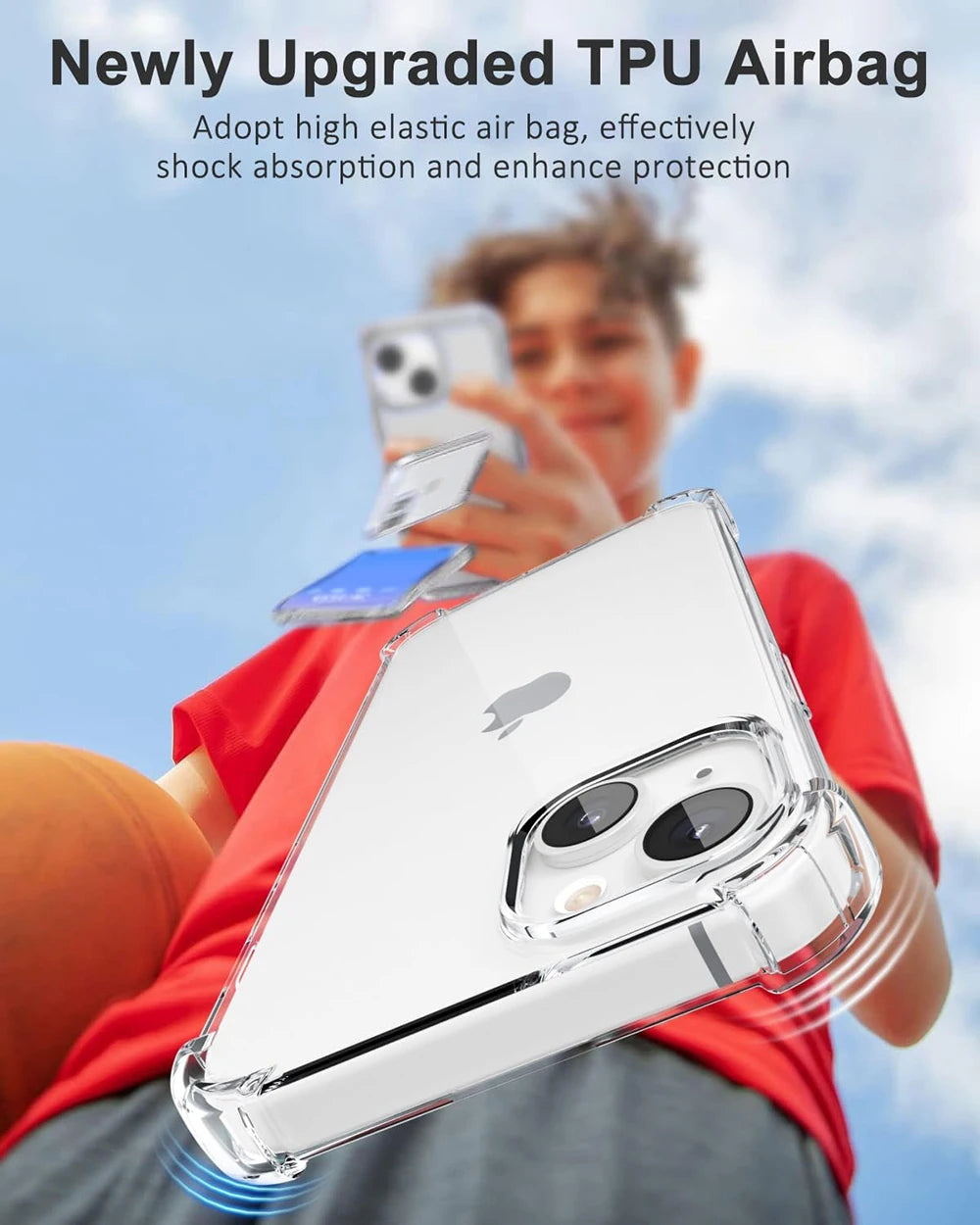 High Quality Shockproof Clear Silicone Case for iPhone