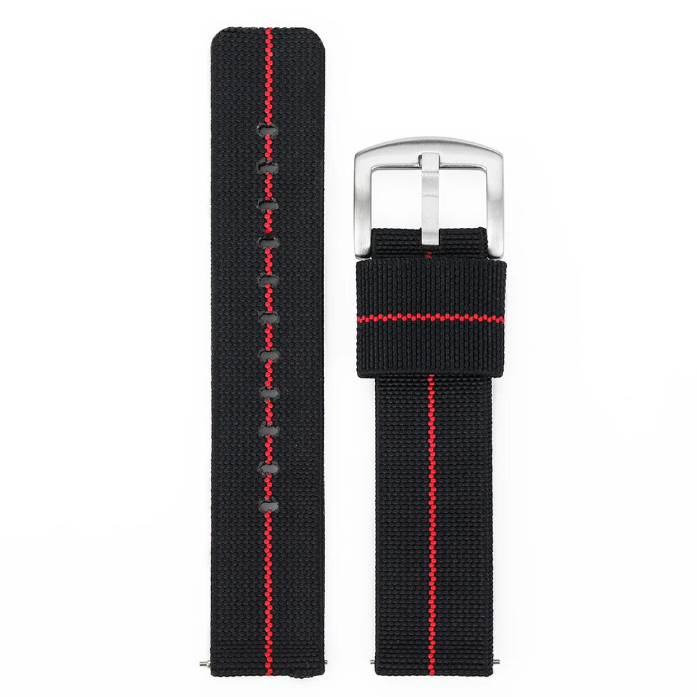 Nylon Watch Strap – 20mm/22mm for Seiko & Omega, Military Woven Elastic Fast Release Sport Wristband for Men
