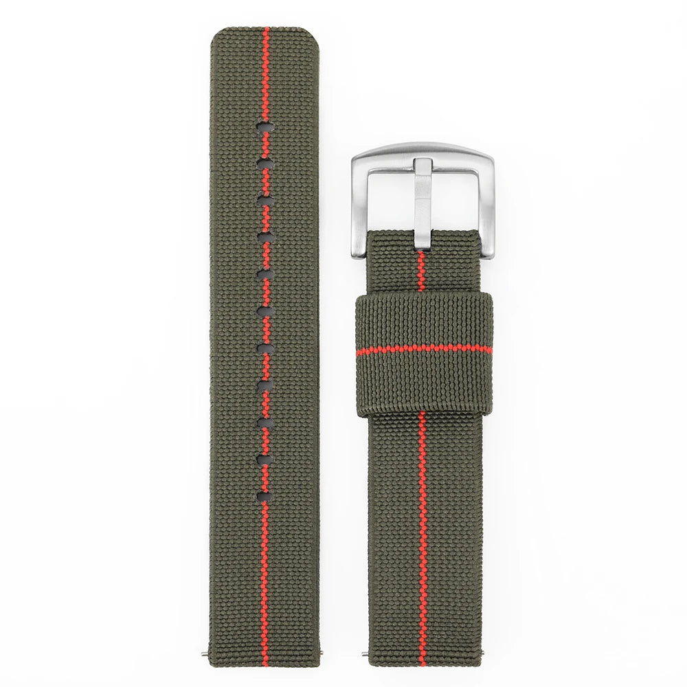 Nylon Watch Strap – 20mm/22mm for Seiko & Omega, Military Woven Elastic Fast Release Sport Wristband for Men
