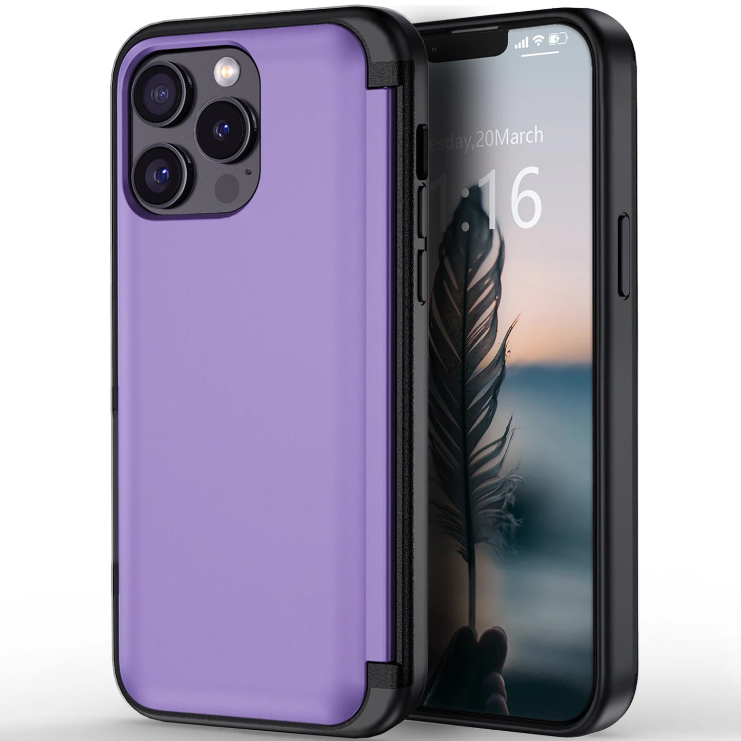 iPhone 13 Series Hybrid Rugged Case – Protective Kickstand Cover