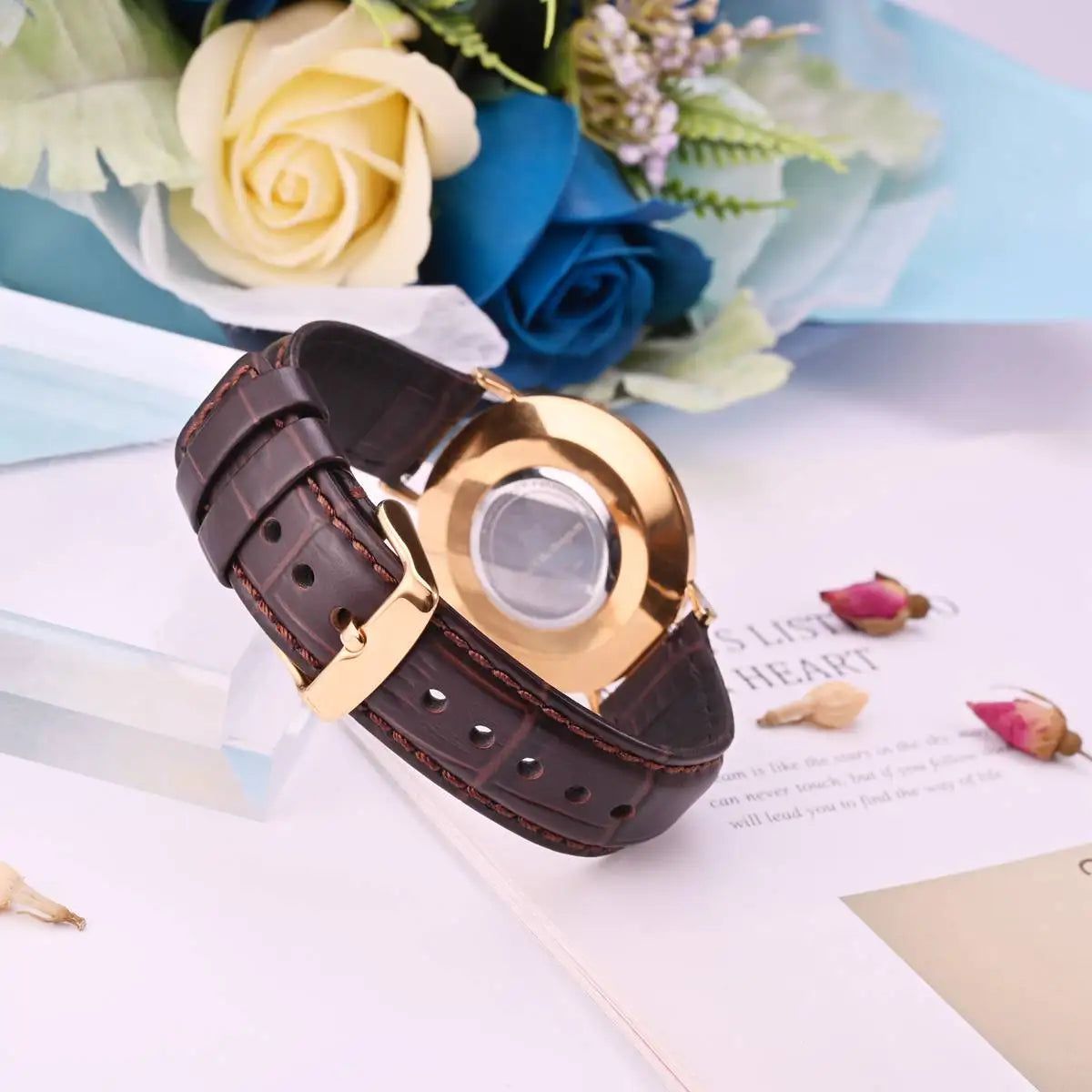Quick Release Leather Watch Bands – 18mm/20mm/22mm/24mm Alligator Grain Calfskin Replacement Strap