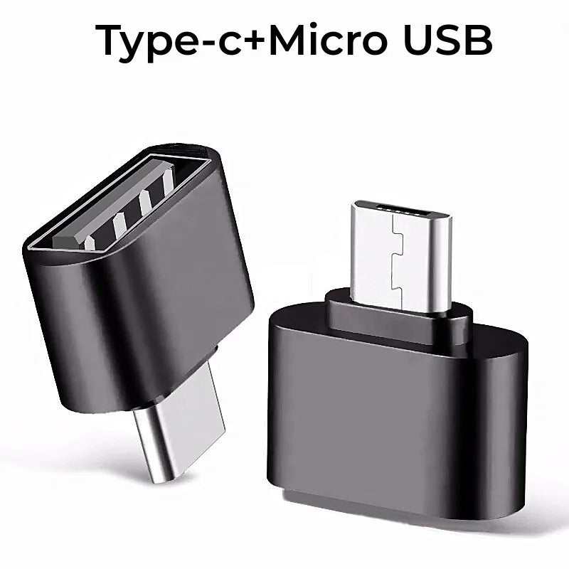 Universal Micro USB / Type-C to USB 2.0 OTG Adapter – 1/2/5 Pack for Phones, Tablets, PCs, OTG Converter Connector