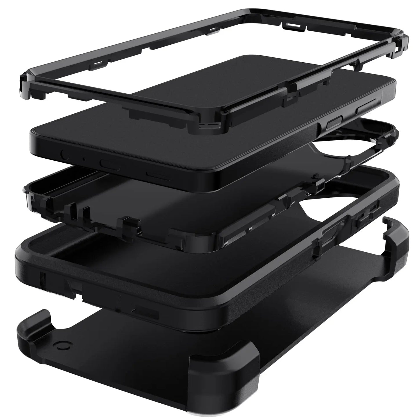 Black Heavy Duty Shockproof Samsung Galaxy A06 / A36 / A56 Case – Rugged 3-in-1
