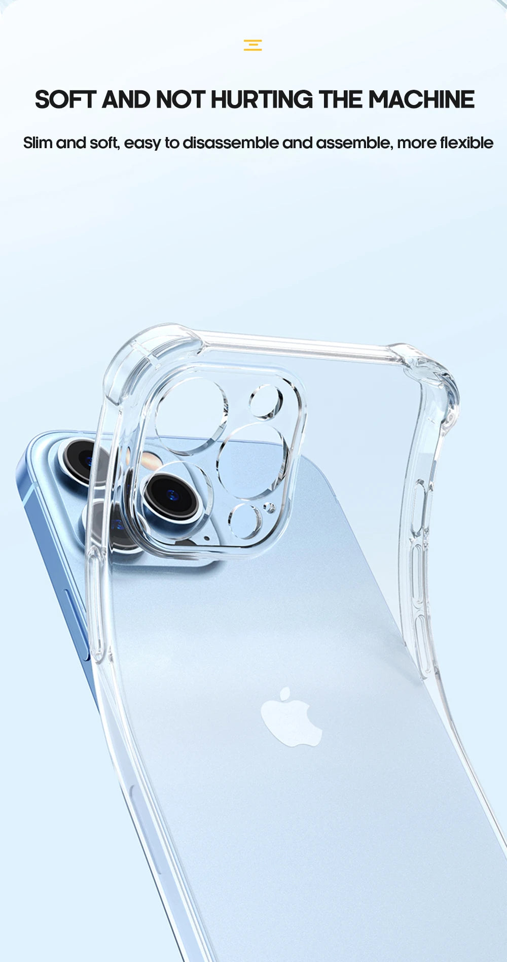 Luxury Clear Shockproof Case For iPhone