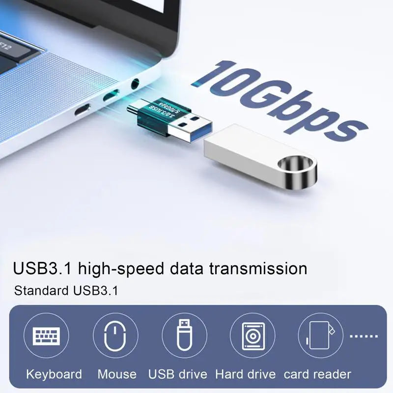 Mini USB-C OTG Adapter – Aluminum Shell, Male to A, Compact Data Sync & U Disk Accessory for Laptop