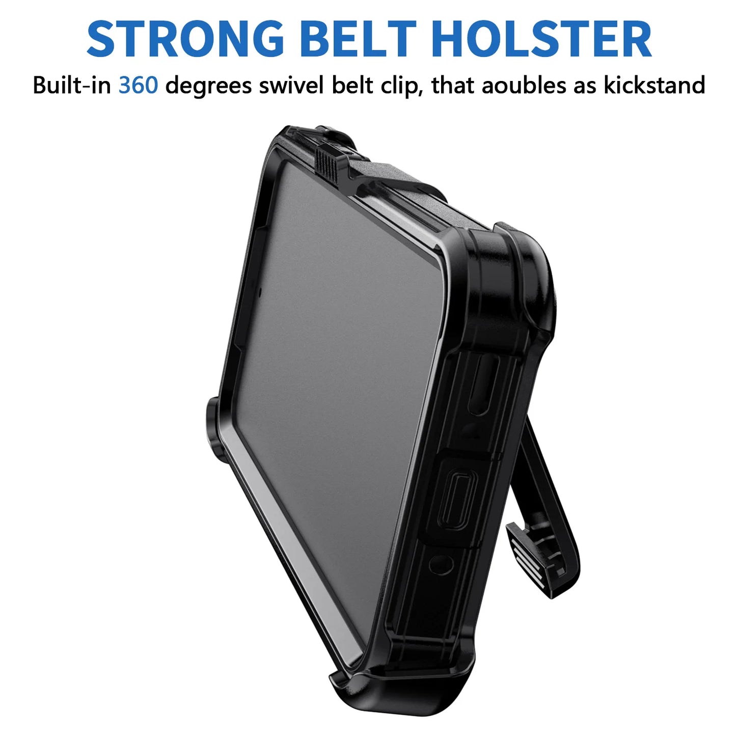 Black Samsung Galaxy A06/A16/A26/A36/A56 Case – Rugged Dual-Layer Shockproof Heavy Duty