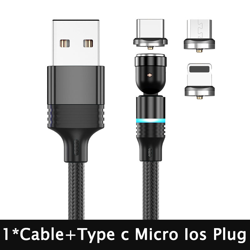540° Rotating Magnetic USB Type-C Charging Cable for Android Devices