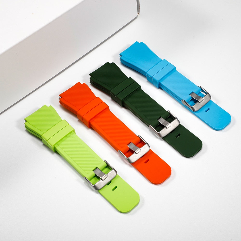 Silicone Watch Band (20/22mm) Huawei, Samsung Galaxy, Gear S3, Amazfit Bip/Active, and Gt 2/2e