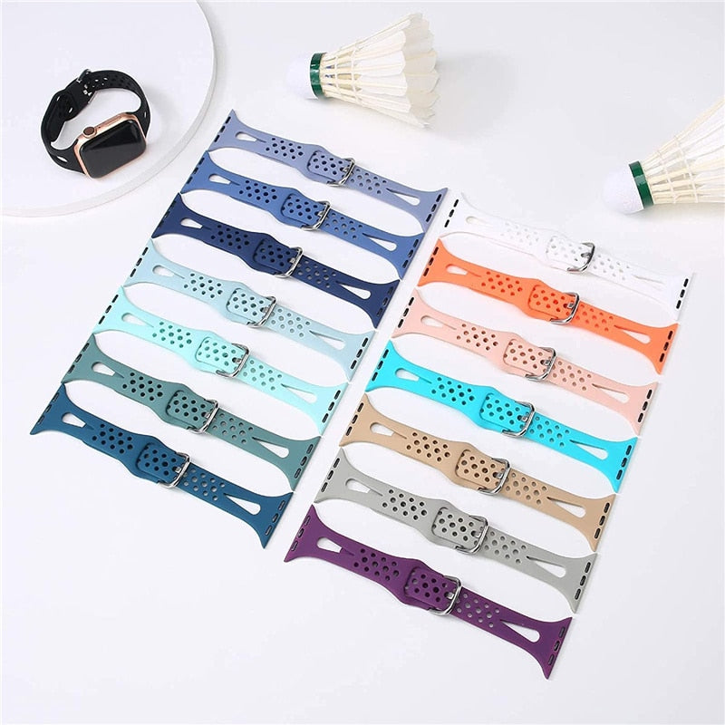 Premium Slim Silicone Bracelet Compatible with Apple Watch