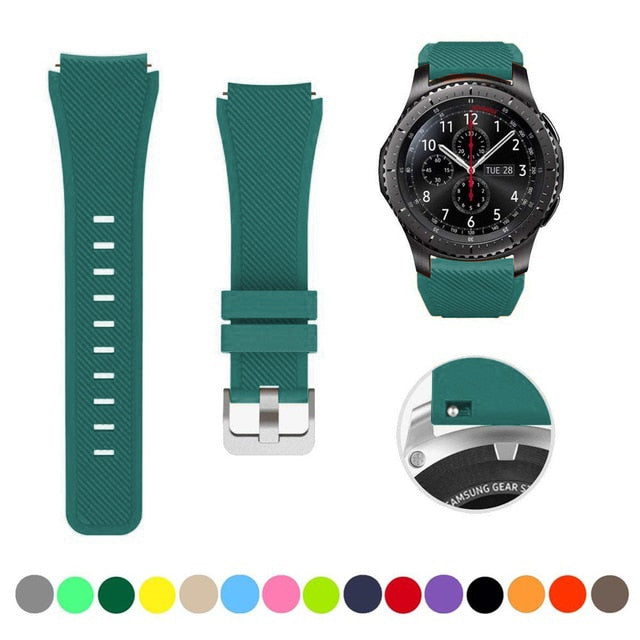 Silicone Watch Band (20/22mm) Huawei, Samsung Galaxy, Gear S3, Amazfit Bip/Active, and Gt 2/2e