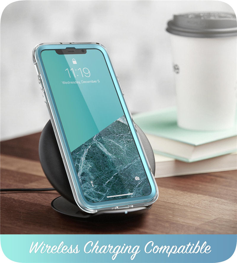 Full-Body Shinning Glitter Marble Bumper Case with Built-in Screen Protector