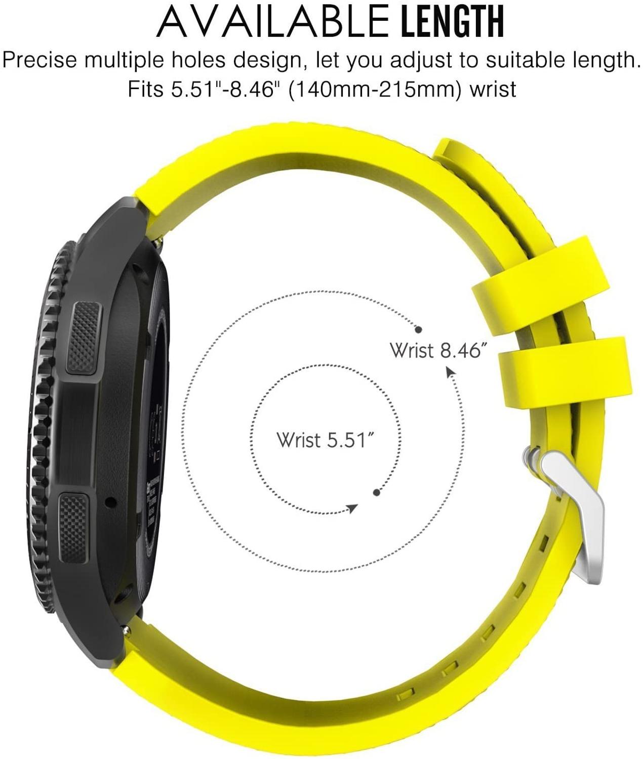Silicone Watch Band (20/22mm) Huawei, Samsung Galaxy, Gear S3, Amazfit Bip/Active, and Gt 2/2e