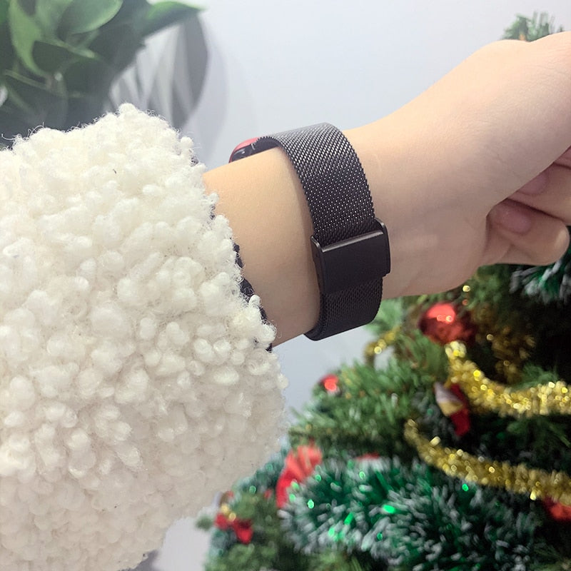 Stainless Steel Metal Milanese Buckle iWatch Band