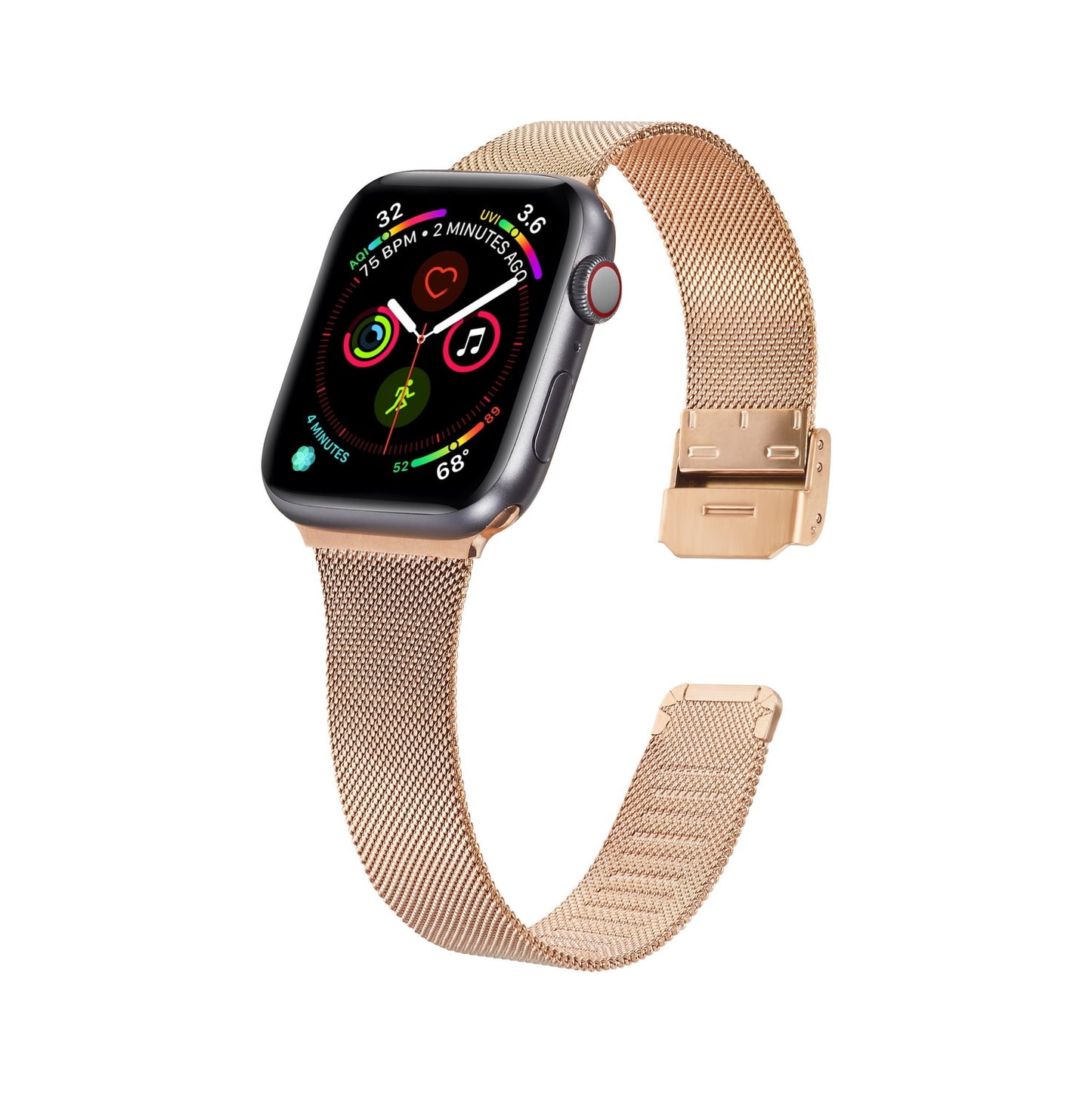 Stainless Steel Metal Milanese Buckle iWatch Band