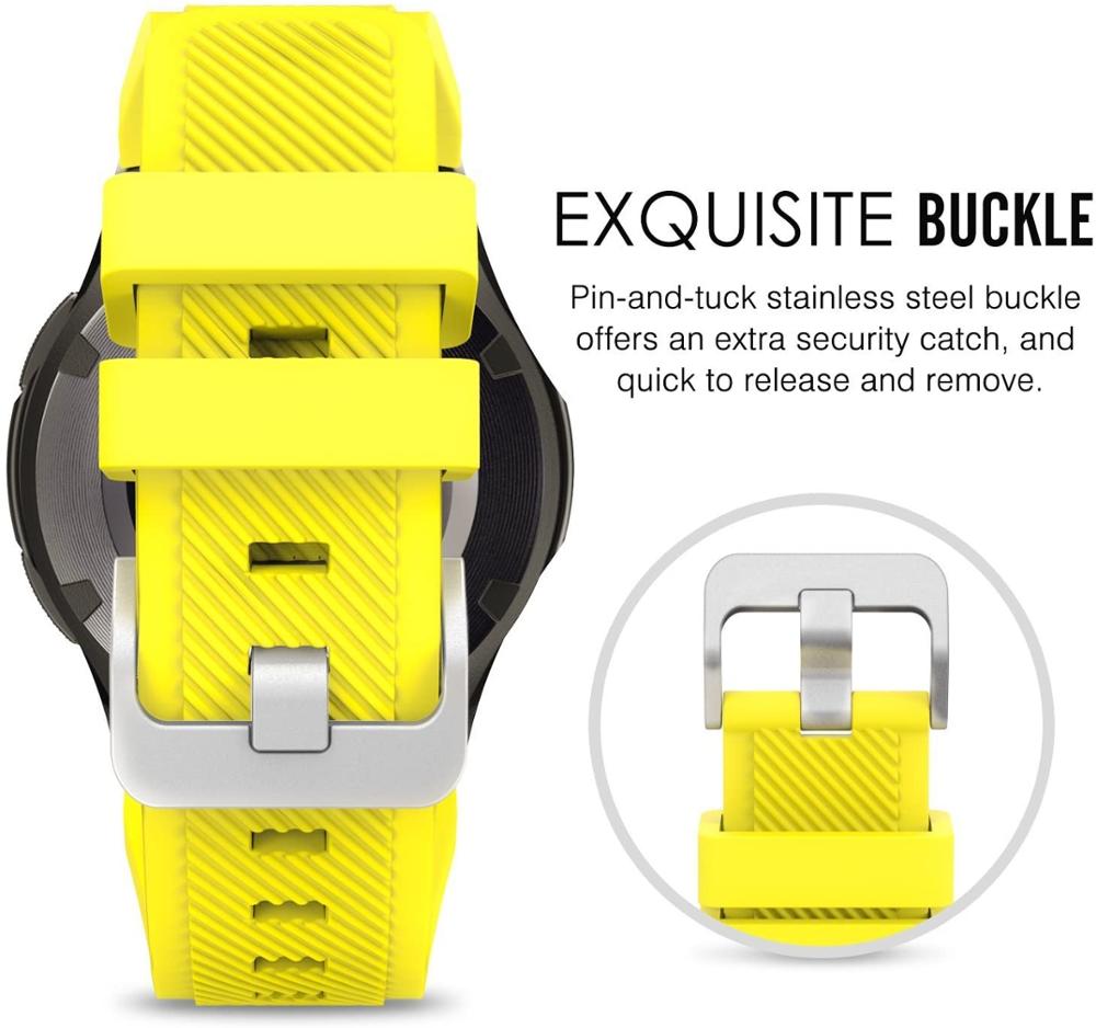 Silicone Watch Band (20/22mm) Huawei, Samsung Galaxy, Gear S3, Amazfit Bip/Active, and Gt 2/2e