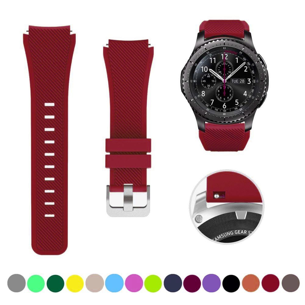 Silicone Watch Band (20/22mm) Huawei, Samsung Galaxy, Gear S3, Amazfit Bip/Active, and Gt 2/2e