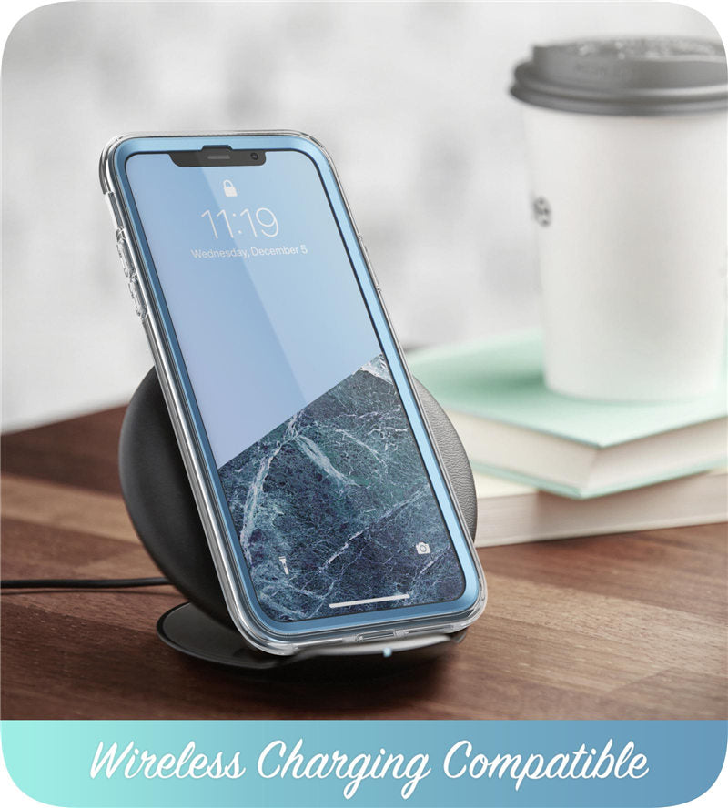 Full-Body Shinning Glitter Marble Bumper Case with Built-in Screen Protector