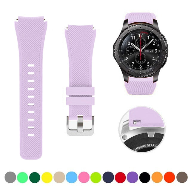 Silicone Watch Band (20/22mm) Huawei, Samsung Galaxy, Gear S3, Amazfit Bip/Active, and Gt 2/2e