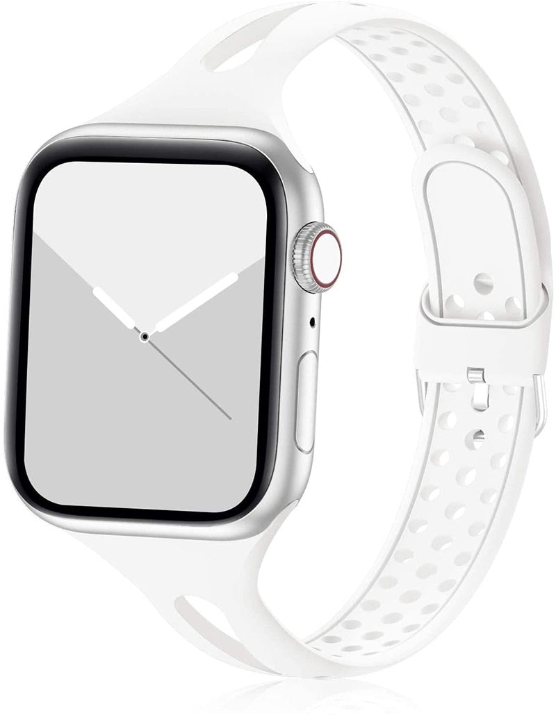 Premium Slim Silicone Bracelet Compatible with Apple Watch