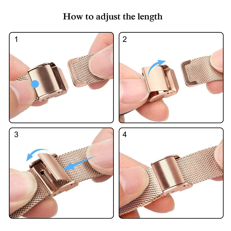Stainless Steel Metal Milanese Buckle iWatch Band