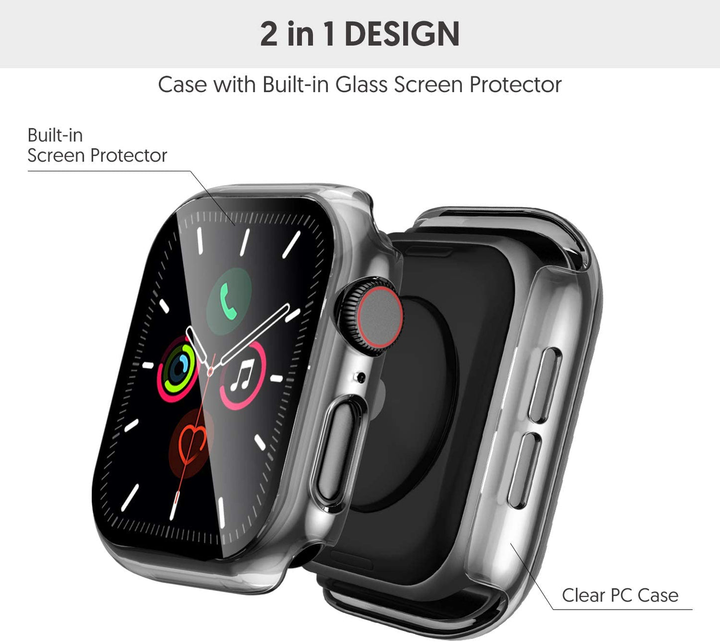 Apple Watch Case Protector Series 1 to 10 Sizes 30mm to 49mm Ultra/2