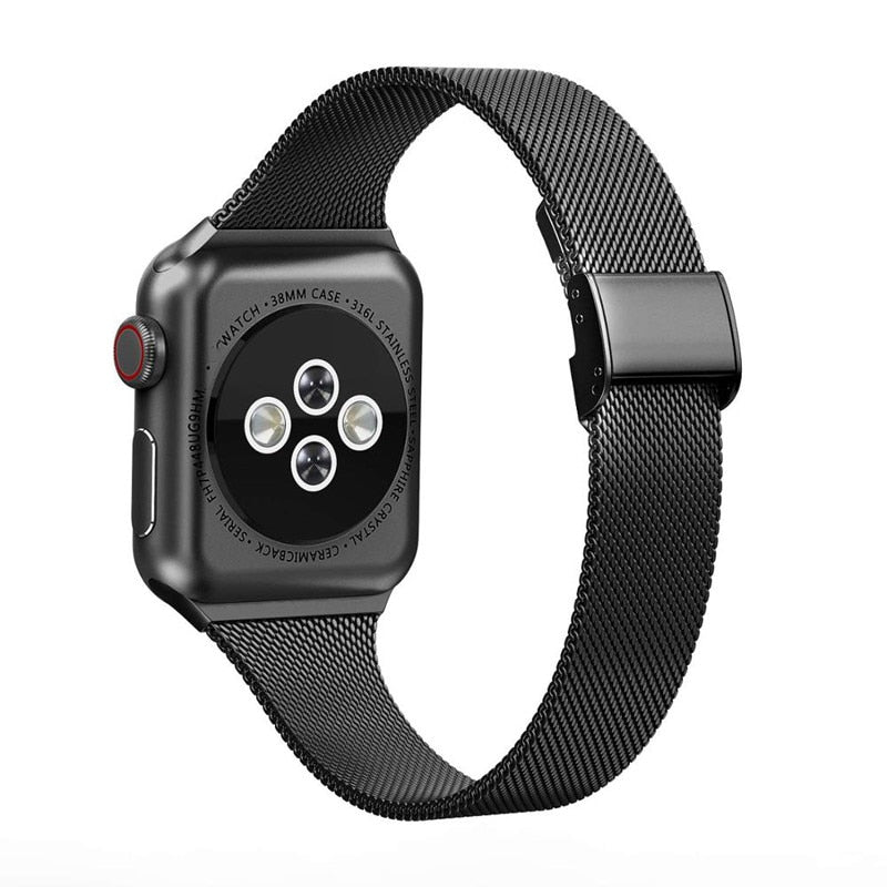 Stainless Steel Metal Milanese Buckle iWatch Band
