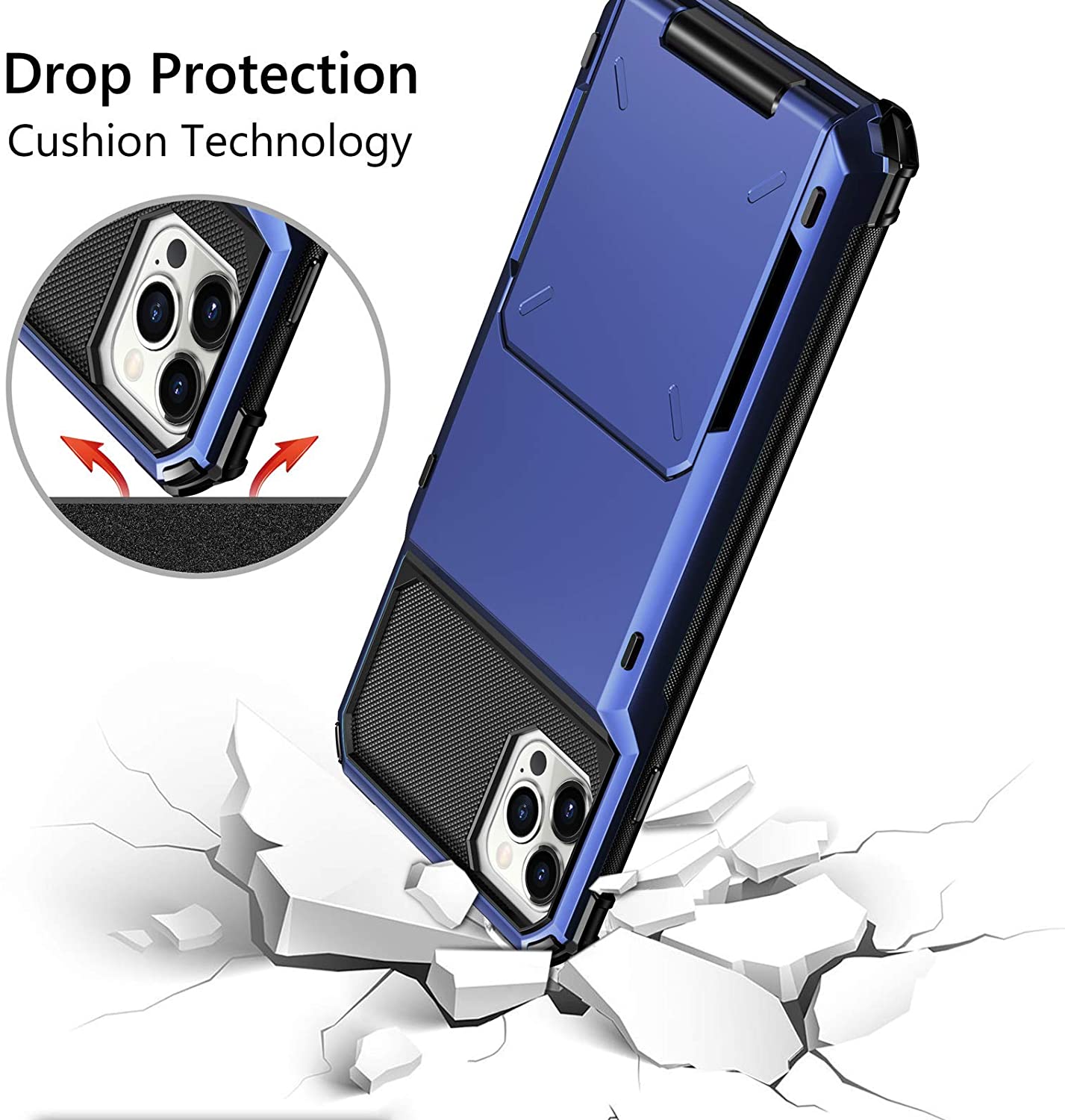 Card Slots Wallet Case Cover Slide Armor Wallet Card Slots Holder.