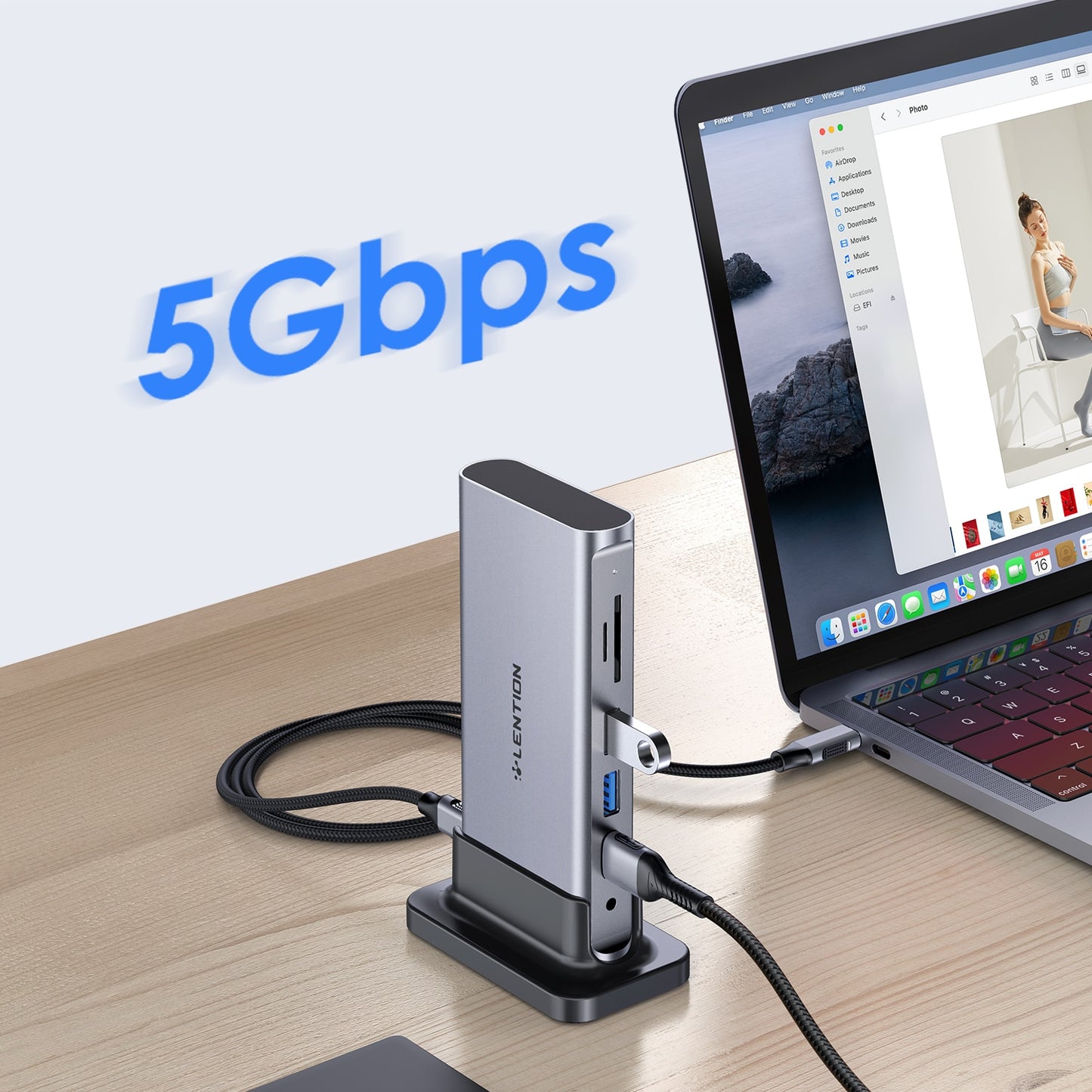Premium USB Docking Station Type C Surface Dock Splitter
