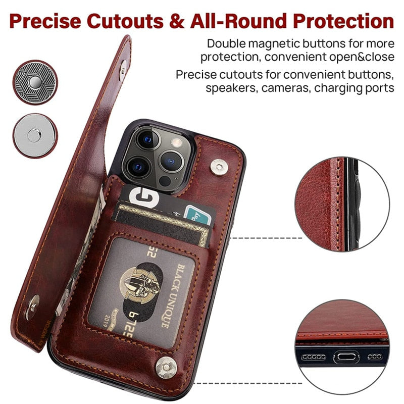 Business Leather Wallet Case Protector