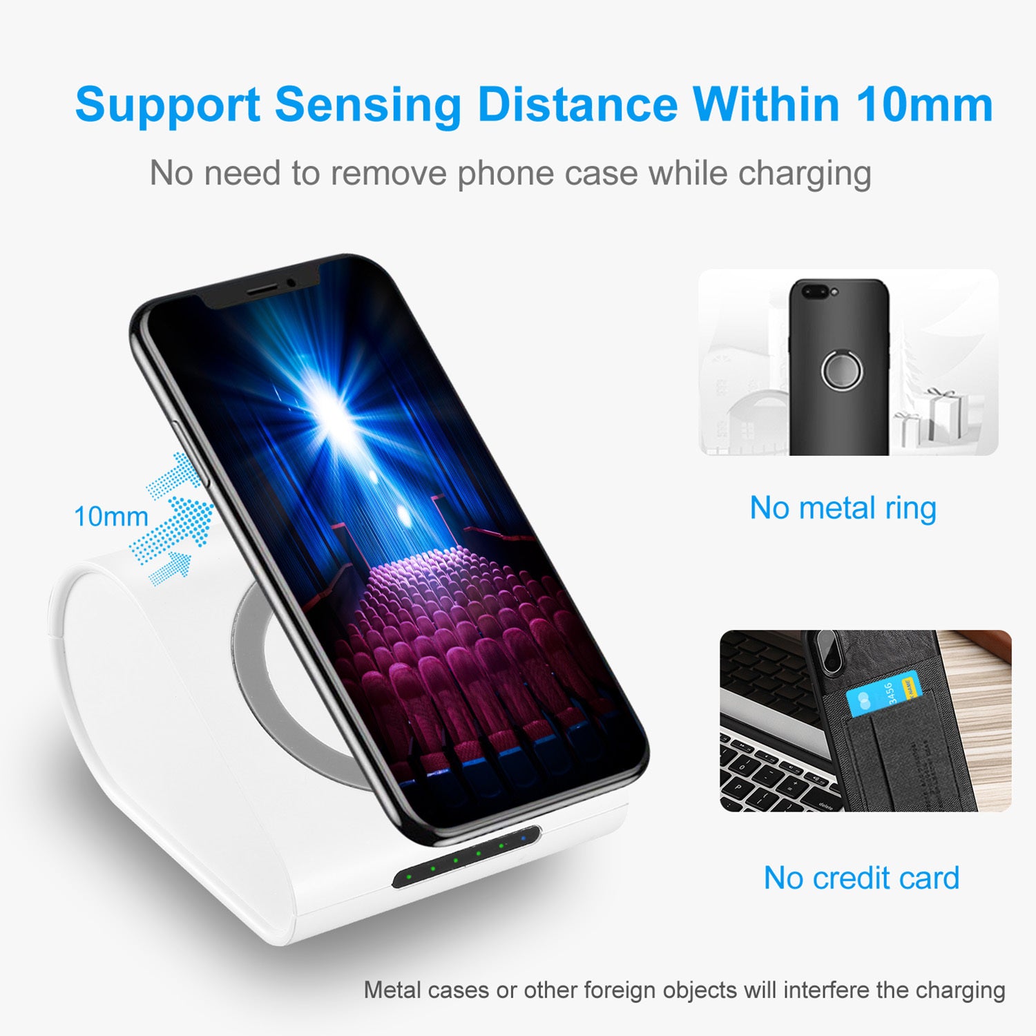 1PC 10,400mAh Qi Wireless Power Bank – Compatible with iPhone XS Max, XR, Galaxy S10, S9, Note 9