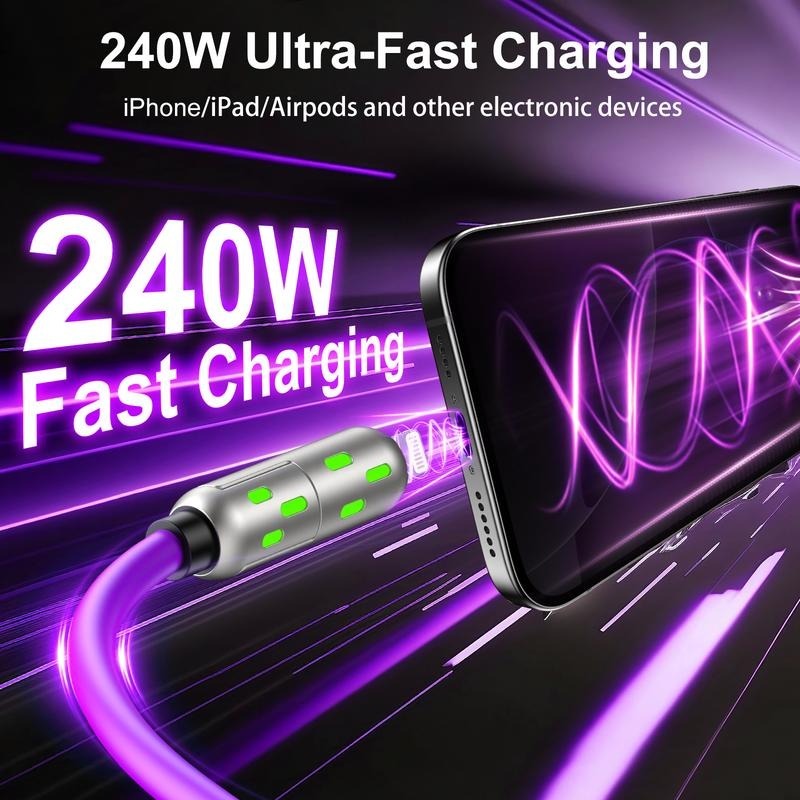 4-in-1 Fast Charging Cable – Multi-Device USB Charger for Smartphone, Tablet, and More