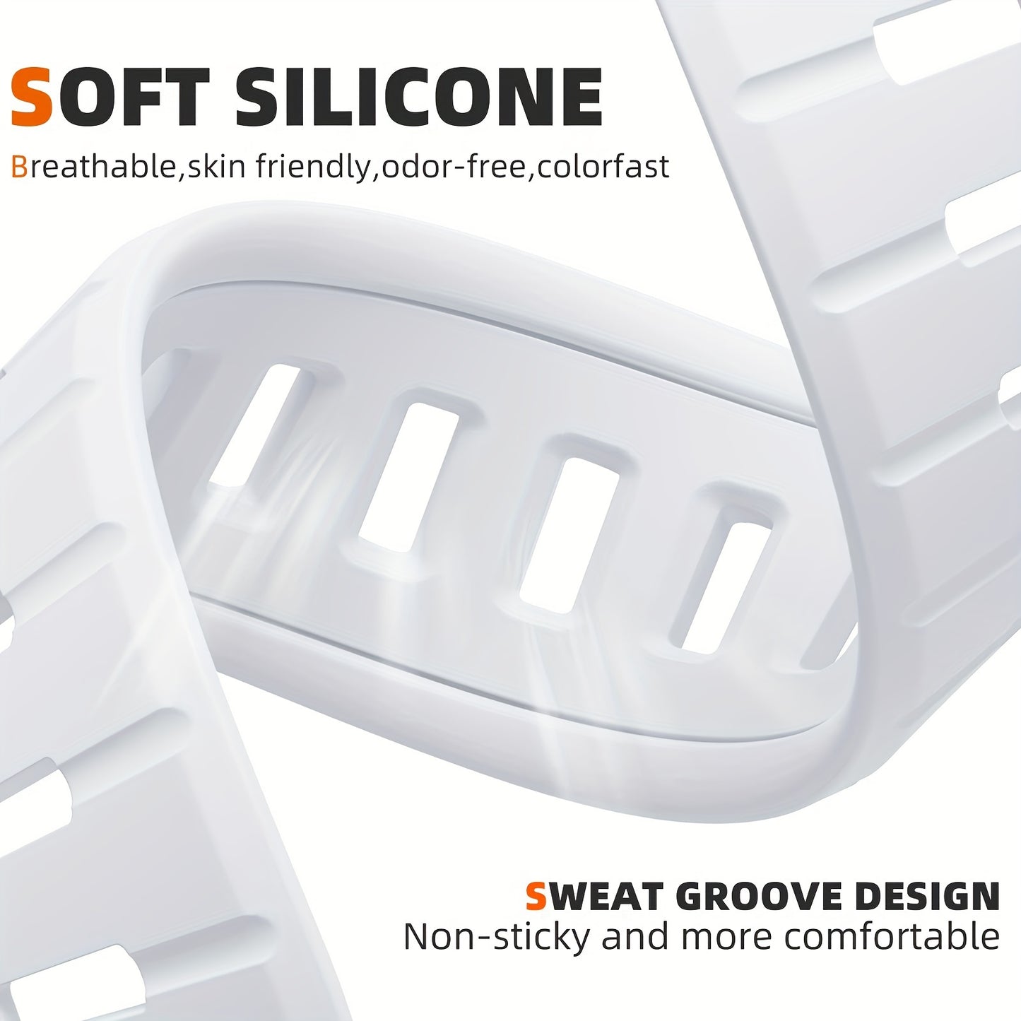 Silicone Loop Watch Band for Apple Watch Ultra 2/Ultra – 49mm/45mm/44mm/42mm, Fits Series 9–1 and SE