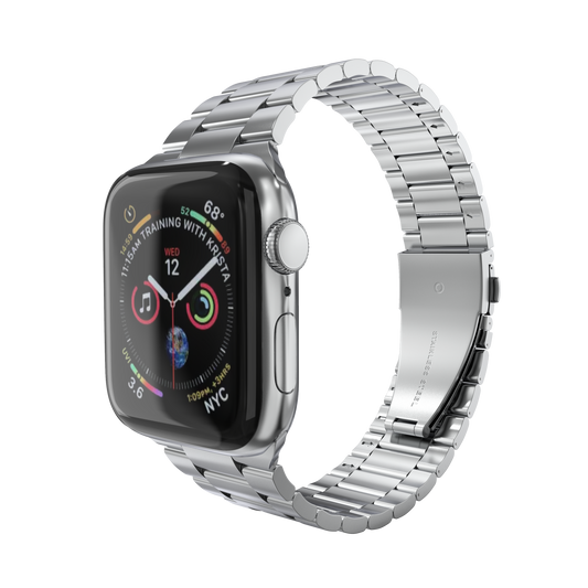 Premium Stainless Steel Watch Band for Apple Watch — 38-45mm Series, Men & Women, Luxury Metal Replacement Strap