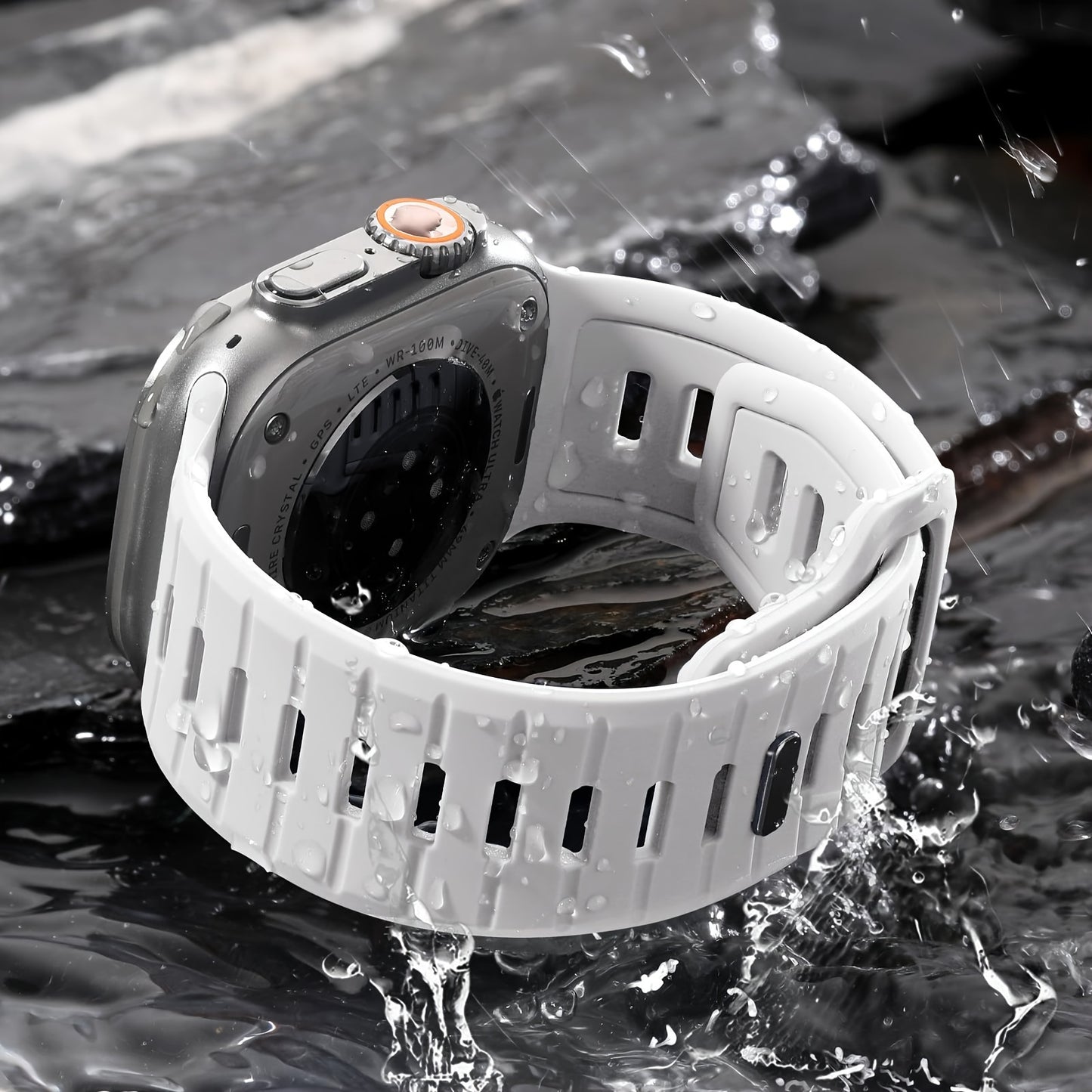 Silicone Loop Watch Band for Apple Watch Ultra 2/Ultra – 49mm/45mm/44mm/42mm, Fits Series 9–1 and SE