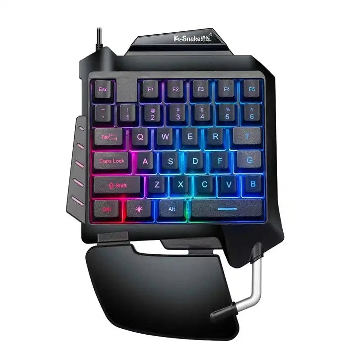 G92 35-Key One-Handed Gaming Keyboard – USB Wired Keyboard for PUBG Mobile, BattleDock Converter Compatible, Portable One-Hand Keyboard