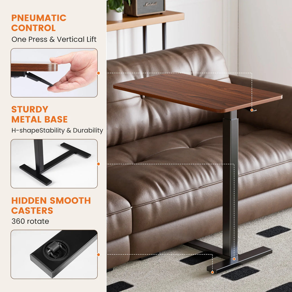 Adjustable Rolling Bed Tray & Desk with Wheels