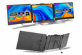 S2 Triple Monitor for Laptop – 14" HDMI/USB-C Extender, Plug & Play 1080P HD Portable for 13-17.3" Laptops