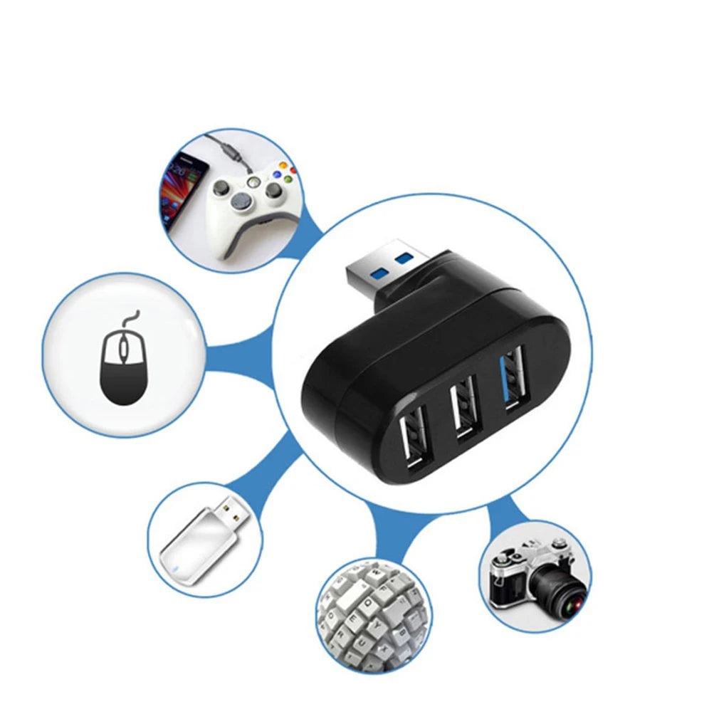 Wireless USB 3.0/2.0 Hub Adapter for Laptop – 3 Ports, USB Splitter, U Disk Reader