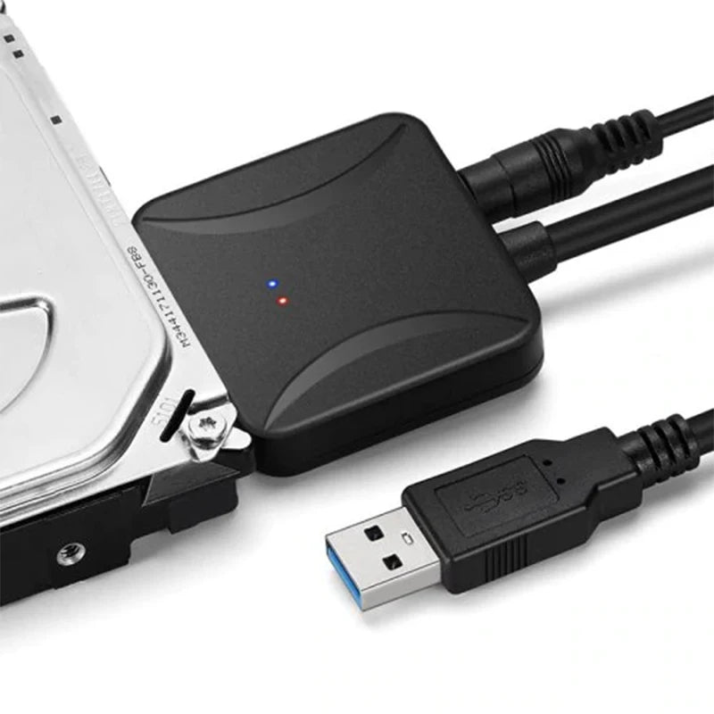 USB 3.0 to SATA Converter for 2.5"/3.5" HDD/SSD with Power Adapter