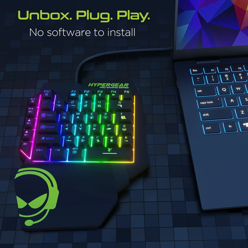 TD HyperGear KeyVictory: One-Handed Mini Mechanical Keyboard (EN)