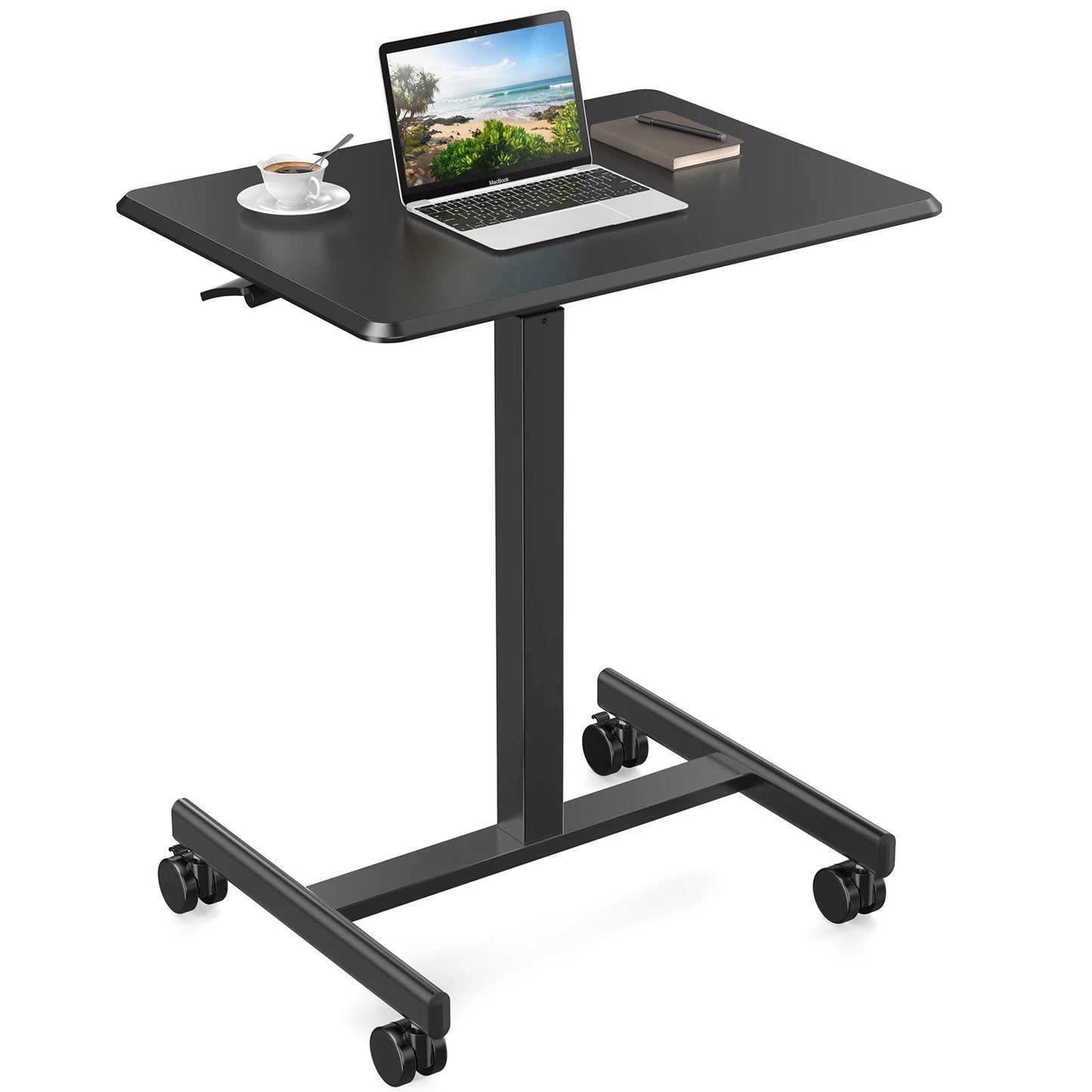 FCJ Adjustable Rolling Laptop Computer Cart for Home Office or Classroom Practical Overbed Table