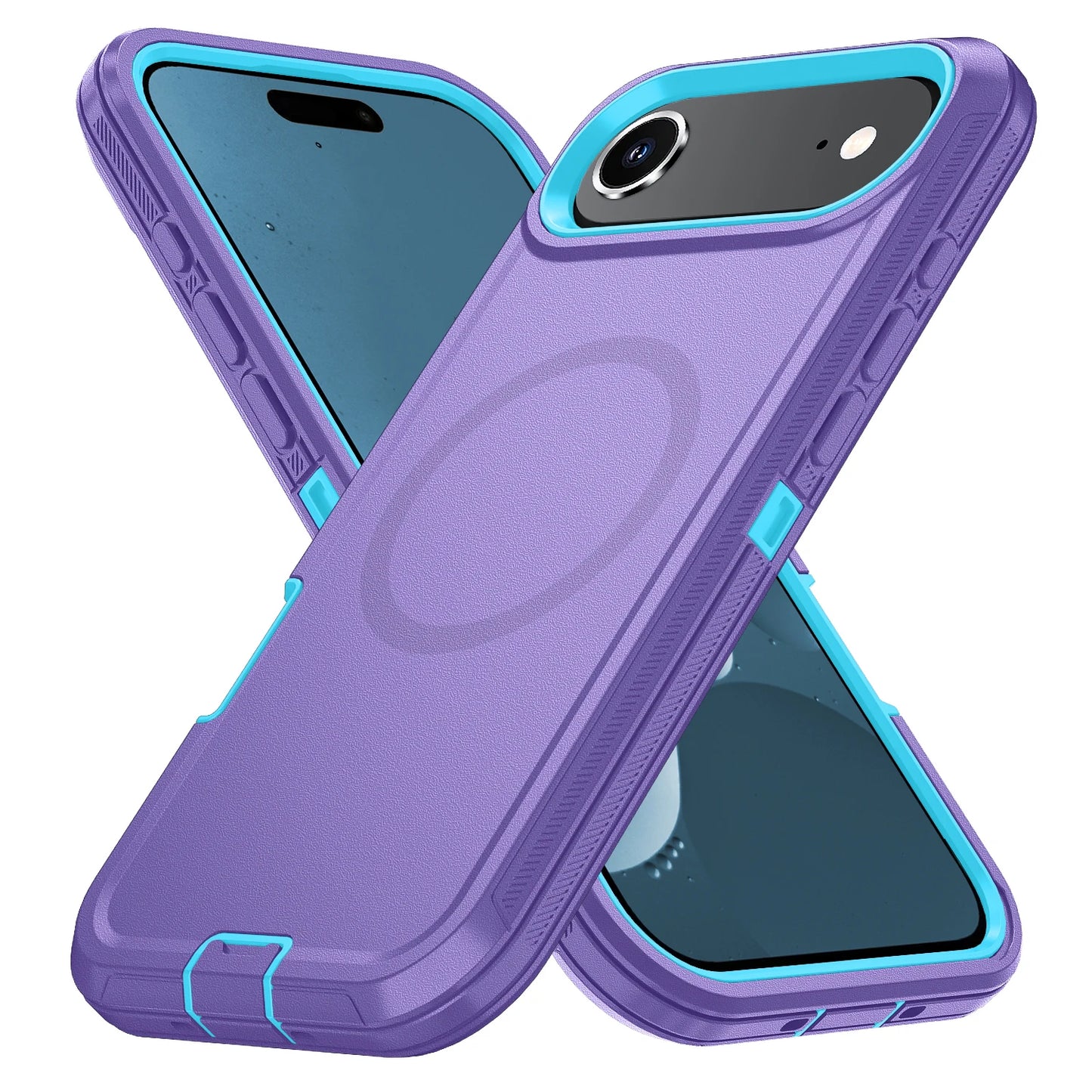 Magnetic 3-in-1 Defender Case for iPhone 17 Air — Shockproof, Dustproof, TPU+PC, Anti-Fall, Anti-Scratch with Holder