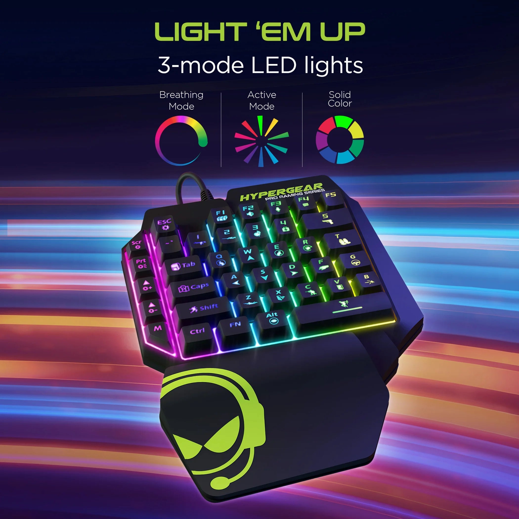 TD HyperGear KeyVictory: One-Handed Mini Mechanical Keyboard (EN)
