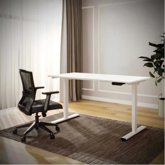 Electric Home Office Workstation Desk – 55 x 28 Inches, Dual Motor Adjustable Height Sit-Stand Desk
