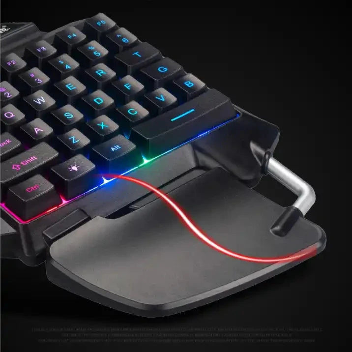 G92 35-Key One-Handed Gaming Keyboard – USB Wired Keyboard for PUBG Mobile, BattleDock Converter Compatible, Portable One-Hand Keyboard