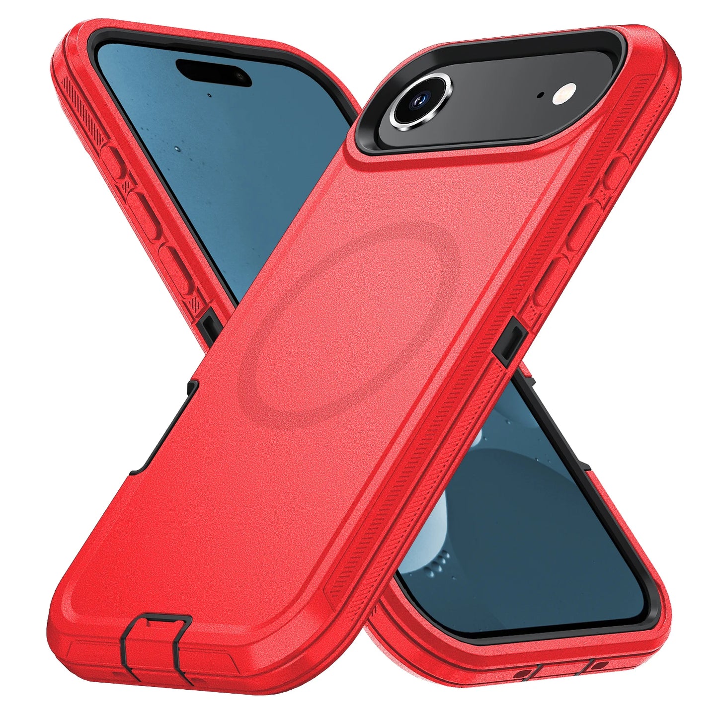 Magnetic 3-in-1 Defender Case for iPhone 17 Air — Shockproof, Dustproof, TPU+PC, Anti-Fall, Anti-Scratch with Holder