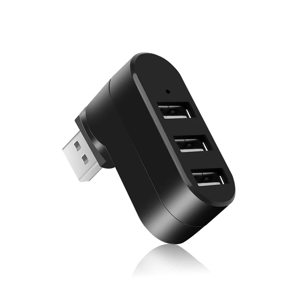 Wireless USB 3.0/2.0 Hub Adapter for Laptop – 3 Ports, USB Splitter, U Disk Reader