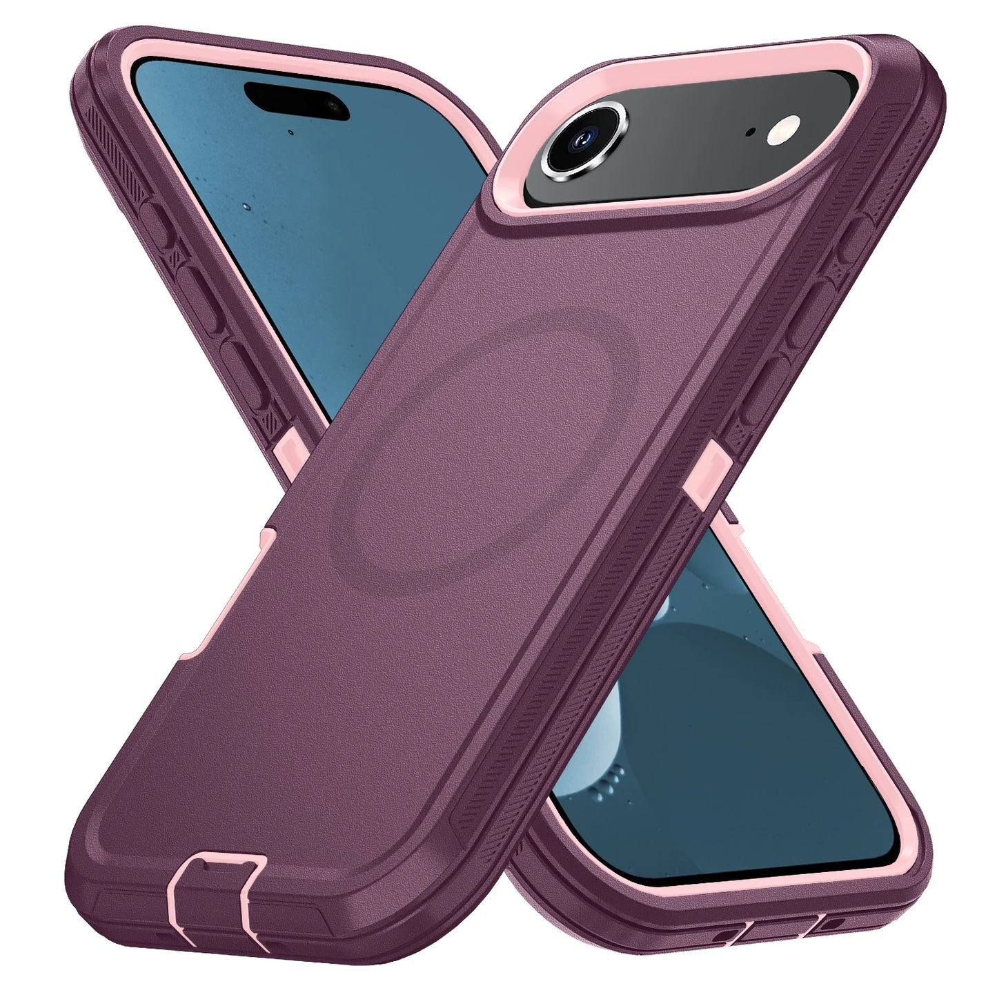 Magnetic 3-in-1 Defender Case for iPhone 17 Air — Shockproof, Dustproof, TPU+PC, Anti-Fall, Anti-Scratch with Holder